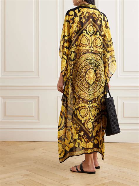 VERSACE Printed chiffon kaftan 